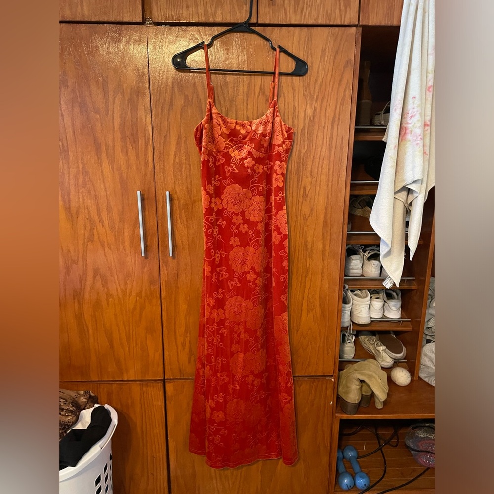 Velvet maxi dress